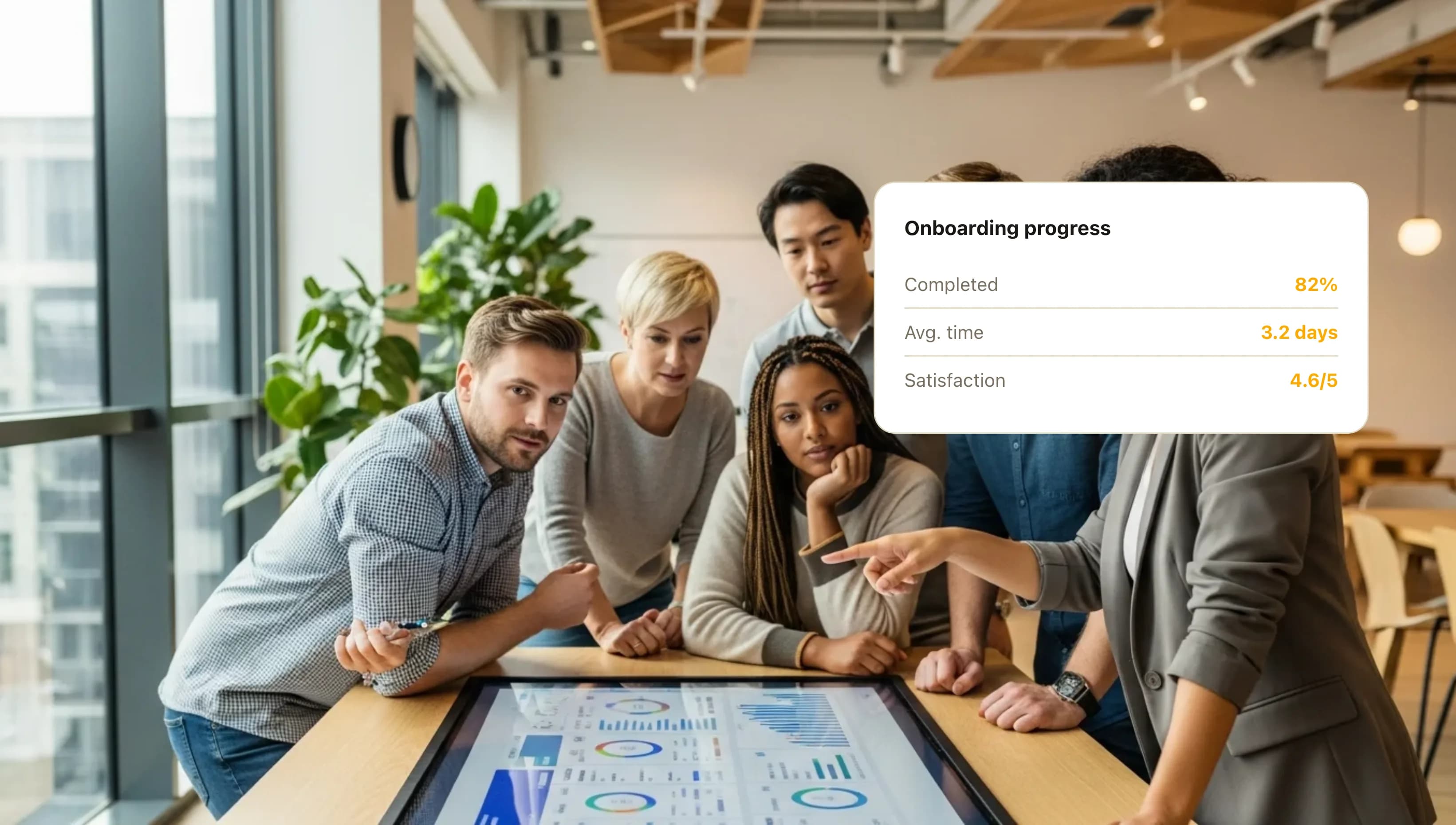 A team running onboarding and training on Arythmatic