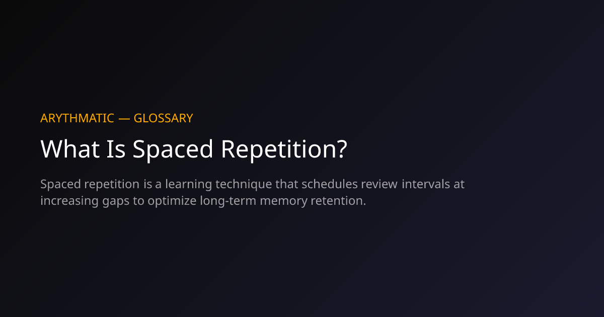 Spaced Repetition: Definition & Examples | Arythmatic