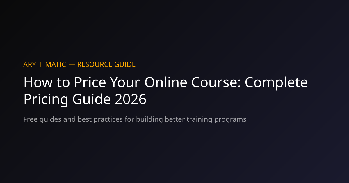 How to Price Your Online Course | Arythmatic