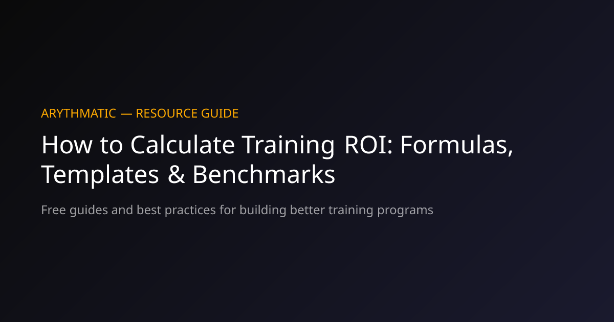 How to Calculate Training ROI | Arythmatic